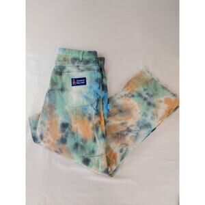 Dickies Sherwin Williams Tie Dye Carpenter Painter Pants Raw Hem Mens 36x29.5
